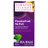 Hawaiian Islands Tea Company box front shows bold passionfruit flavor and convenience
