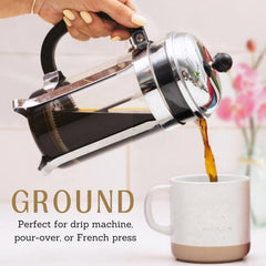 HAWAIIAN ISLES COFFEE brewed cup of hazelnut light roast showing rich aroma and smooth taste