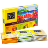 HAWAIIAN NATURAL T·E·A front packaging showing colorful tropical gift box and convenience