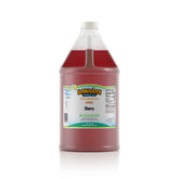 Hawaiian Shaved Ice cherry front packaging shows gallon bottle and brand benefit