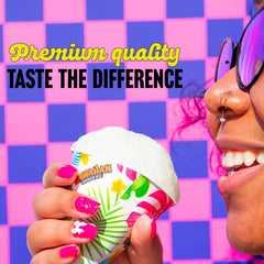 Hawaiian Shaved Ice flavor lineup displaying six vivid syrup colors and variety