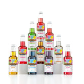 Hawaiian Shaved Ice front packaging showing ten 16oz bottles and variety benefits