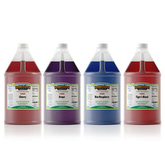 Hawaiian Shaved Ice front pack image showing four gallons, convenient supply