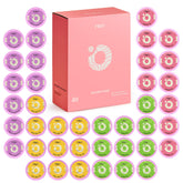 HBN gift box front view showing 40-count tea pods and flavors for easy gifting