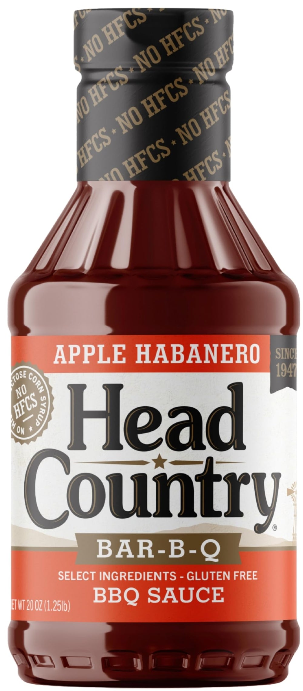 Head Country front label showing apple habanero flavor and brand