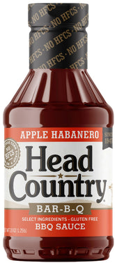 Head Country front label showing apple habanero flavor and brand