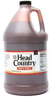 Head Country hot & spicy jug front view showing size and branding, great for large gatherings