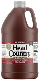 Head Country jug front view showing brand and large size benefits