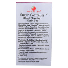 Health King tea boxes beside ruler showing size and quantity advantage