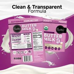 Healthier Comforts measured spoon of powder demonstrating easy portion control