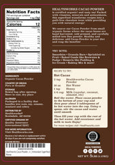 Healthworks Superfoods close up powder texture highlighting rich cacao flavor