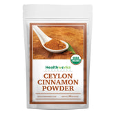 Healthworks Superfoods front packaging showing 1 lb organic Ceylon cinnamon and clear labeling