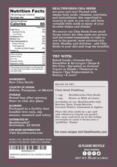 Healthworks Superfoods close-up of raw chia seeds highlighting texture and versatility