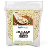 Healthworks hemp hearts front packaging showing 2 lb bag and clean ingredient callouts