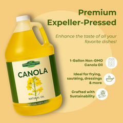 Healthy Harvest canola oil pouring close-up highlighting smooth texture and clean flavor