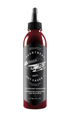 HEARTBEAT HOT SAUCE CO. front label showing blueberry habanero bottle and brand recognition