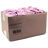 HEARTLAND box front packaging showing pink saccharin packets and bulk value