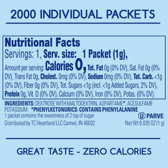 HEARTLAND packet poured into coffee illustrating quick dissolve and consistent sweetness