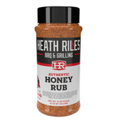 Heath Riles BBQ front packaging showing jar and brand, highlights convenience