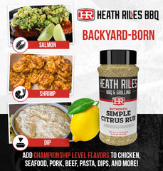 Heath Riles BBQ on seasoned salmon illustrating bright, balanced flavor
