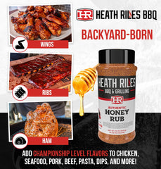 grilled chicken seasoned with Heath Riles rub delivering golden caramelized benefit