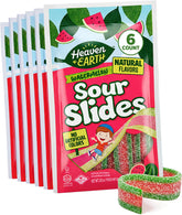 Heaven & Earth front of pack showing watermelon sour slides and branding benefits