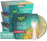 HEAVEN & EARTH front packaging view showing portable tuna salad and convenience