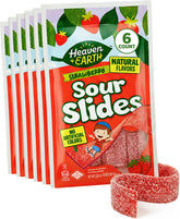 Heaven & Earth front packaging showing strawberry sour slides and benefits