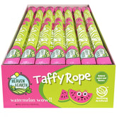 HEAVEN & EARTH front pack showing 24 watermelon taffy ropes and branding