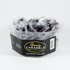 Heavenly Caramel tub front view showing label and 45-count convenience