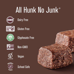 Heavenly Hunks individual hunk unwrapped to show fudgy interior and easy portioning