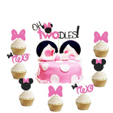 HEETON Oh Twodles front packaging showing assembled pink cake topper and set, perfect party focal point