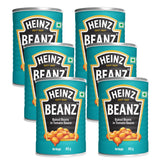 Heinz Beanz front packaging showing label and tomato sauce benefit