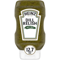 HEINZ close-up of relish chunks highlighting cucumber and red pepper texture