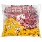 HEINZ front packaging showing 50 ketchup and 50 mustard packets for convenient servings