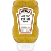 HEINZ front bottle view showing label and squeeze cap, easy topping
