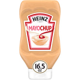 HEINZ Mayochup front bottle showing label and easy-squeeze cap for mess-free topping