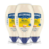 Hellmann's 3-pack front packaging shows brand and size, convenient pantry supply