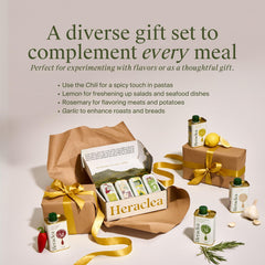 Heraclea lemon oil drizzled over salad to show freshness and brightening benefit