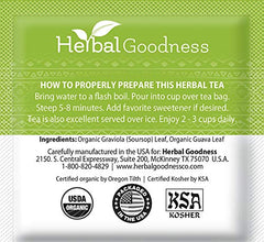 Herbal Goodness brewed cup top view showing color and calming aroma