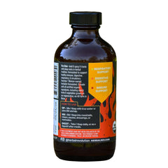 Herbal Revolution label close-up highlighting ingredients and organic certification