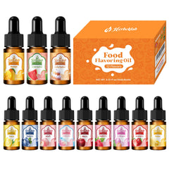 Herbeklab assorted bottles arranged to show variety of flavors for creative recipes