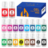 Herbeklab front packaging displaying 18 gel colors and list of uses