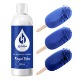 Herbeklab bottle front view showing royal blue oil coloring and professional packaging benefit