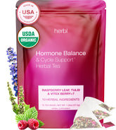 herbl front packaging showing organic hormone balance and benefits