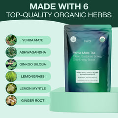 herbl pyramid tea bag close-up showing whole-leaf expansion and richer infusion