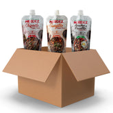 Herdez front packaging showing three pouches and clear labels, adds authentic flavor