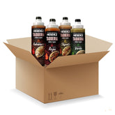 Herdez front packaging showing four 9oz bottles and clear labeling for convenience