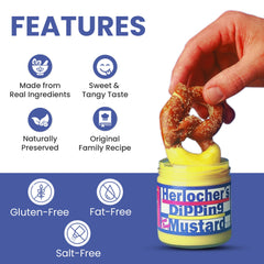Herlocher's top label close-up showing logo and product name, assures authenticity