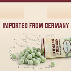 Hermann the German green apple candies in a bowl ideal for parties and sharing
